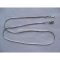 Love Pearl Silver Plated Snake Chain Necklace